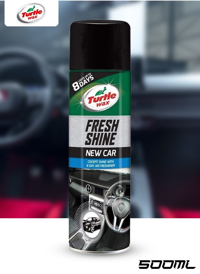 TURTLE Turtle Wax Fresh Shine Cockpit Cleaner Cockpit Shine With 8 Days Air Freshener New Car Smell  - Image 1