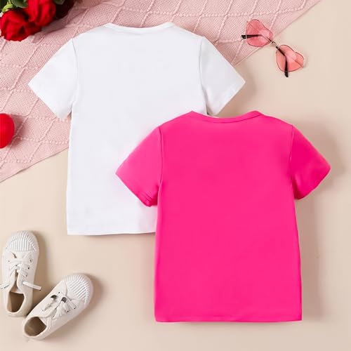 KYDA KIDS® Girls 100% Pure Cotton Half Sleeve Printed T-Shirt (Pack of 2) - Image 2