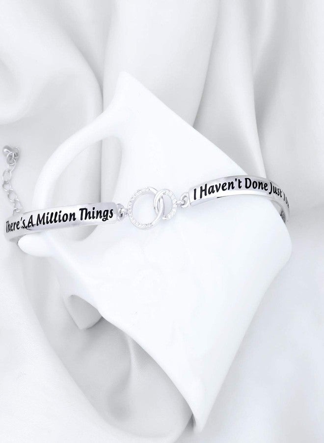 PLITI Musical Gift There's A Million Things I Haven't Done But Just You Wait Inspirational Quote Jewelry(Just you wait S bracelet) - Image 3