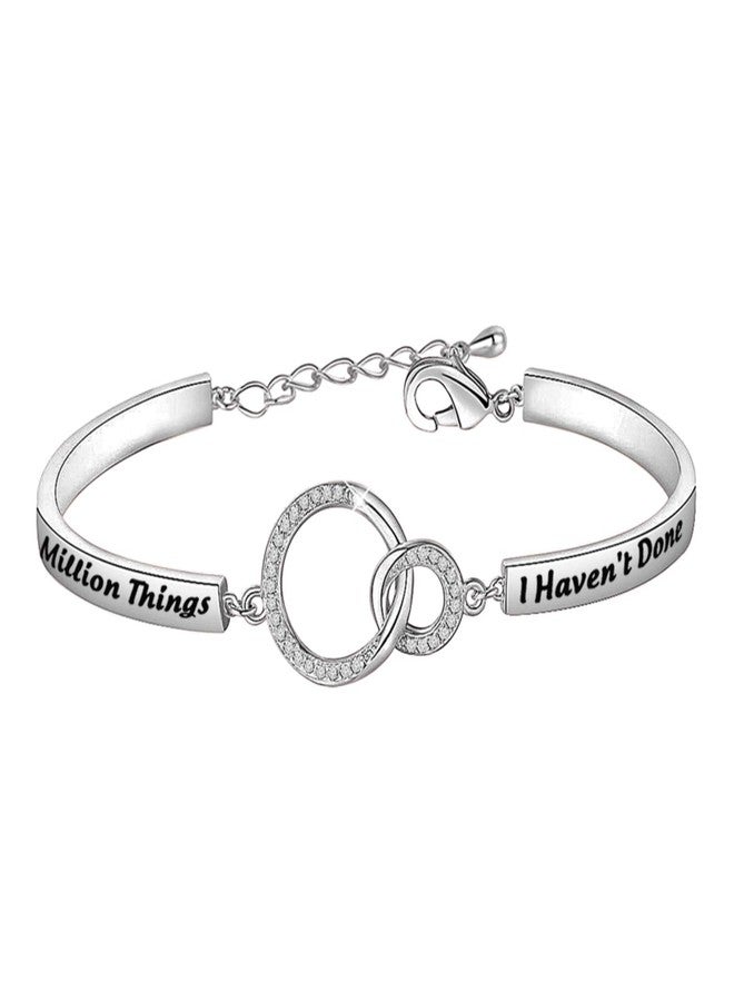 PLITI Musical Gift There's A Million Things I Haven't Done But Just You Wait Inspirational Quote Jewelry(Just you wait S bracelet) - Image 1