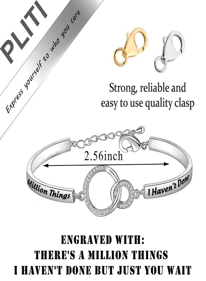 PLITI Musical Gift There's A Million Things I Haven't Done But Just You Wait Inspirational Quote Jewelry(Just you wait S bracelet) - Image 2