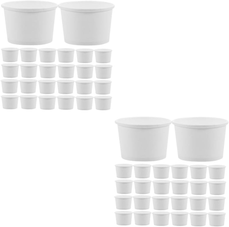 Disposable Paper Cups 200 Pack Of 2 For Party Birthday Smoothie Bulk Drinking - Image 1