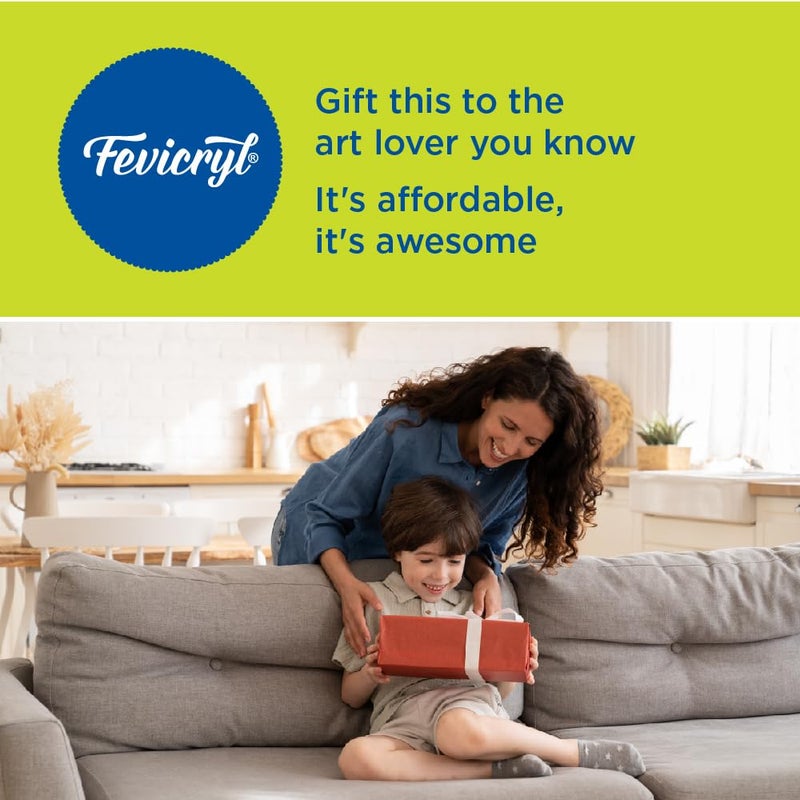 Fevicryl All in One Canvas Kit with 1 Canvas, 1 Brush, 1 Acrylic Colour Kit, Stencils | DIY Art & Craft Kit | Ideal Painting Gift Set for Artists, Students, Hobbyists - Image 4