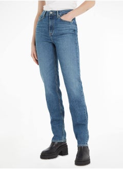 TOMMY HILFIGER Women's Classics Melany Mid Rise Fitted Straight Jeans -  Stretch cotton denim, N/A  - Image 1