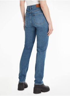 TOMMY HILFIGER Women's Classics Melany Mid Rise Fitted Straight Jeans -  Stretch cotton denim, N/A  - Image 3