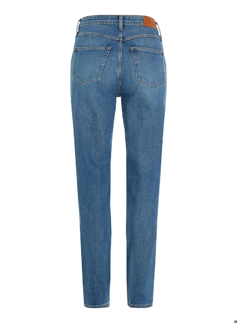 TOMMY HILFIGER Classics Melany Mid Rise Fitted Straight Jeans denim