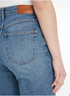TOMMY HILFIGER Women's Classics Melany Mid Rise Fitted Straight Jeans -  Stretch cotton denim, N/A  - Image 5