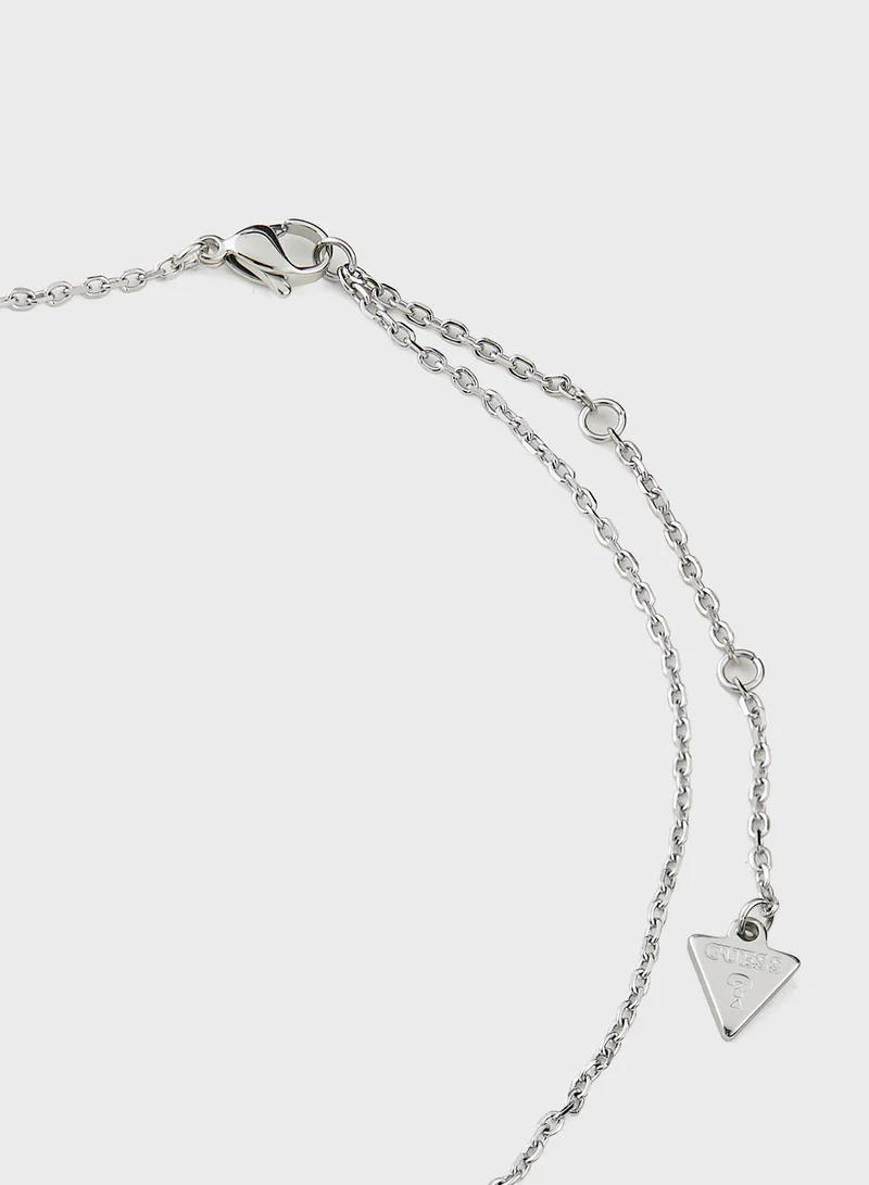 GUESS 4G Double Circle Chain Necklace