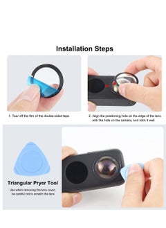 KASTWAVE Protective Mirror for Insta360 ONE X2, 2 Piece Adhesive Lens Protector Sports Camera Lens Mold Accessories Panorama Protector Waterproof UV Mirror  - Image 3
