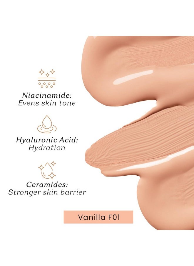 Color Cupid Color Cupid Truly Me Liquid Foundation | High Coverage, Easy Blend | Everyday Comfort, Longwear, Second skin finish | Triple power of Niacinamide, Ceramides and Hyaluronic Acid | Vanilla | 30ml  - Image 5