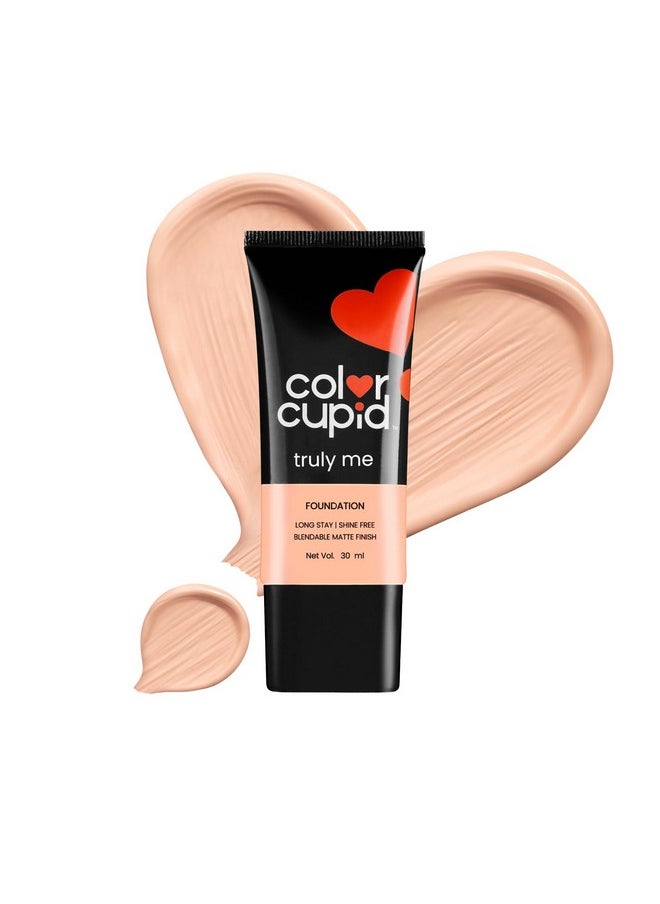 Color Cupid Color Cupid Truly Me Liquid Foundation | High Coverage, Easy Blend | Everyday Comfort, Longwear, Second skin finish | Triple power of Niacinamide, Ceramides and Hyaluronic Acid | Vanilla | 30ml  - Image 1