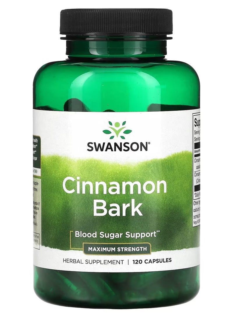 Swanson, Cinnamon Bark, Maximum Strength, 120 Capsules