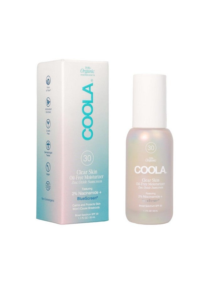 COOLA Clear Skin Oil-Free Moisturizer with SPF 30, Dermatologist Tested Sunscreen with Niacinamide & Centella Asiatica, 1.1 Fl Oz - Image 1