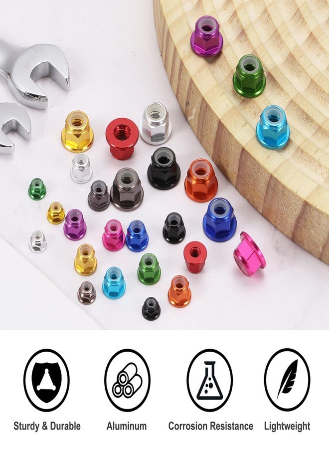 MECCANIXITY 12 Pcs M5x0.8mm Aluminum Alloy Lock Nuts Flange Nut Gray - Image 4