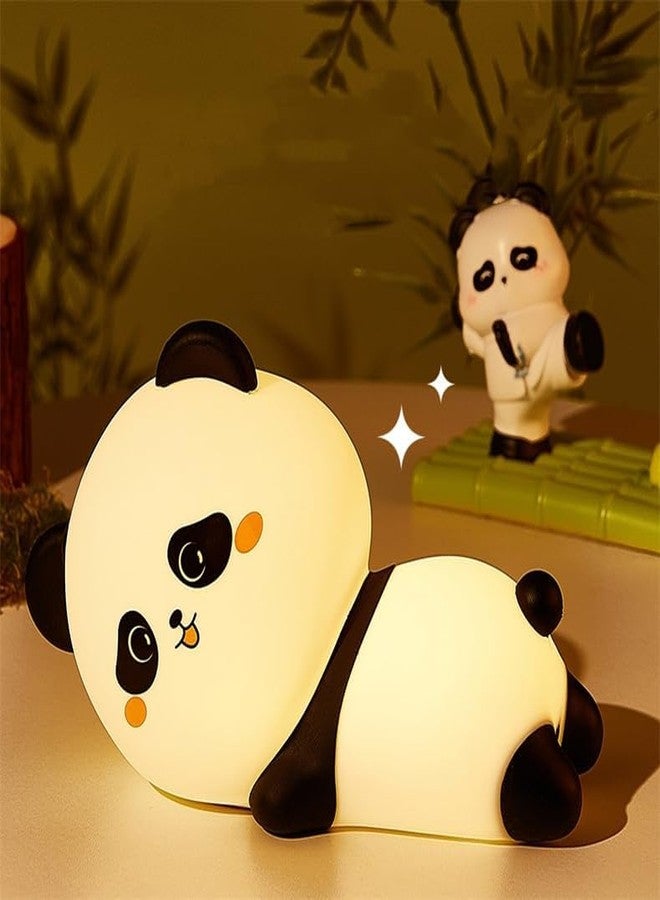 Blackzone Cute Night Light for Kids, Nursery | Silicone Night Light, LED Lamp, Room Decor, Gifts for Toddler Children Teenage Girls Valentine's Day (New Sleep Panda Night Lamp) - Image 3