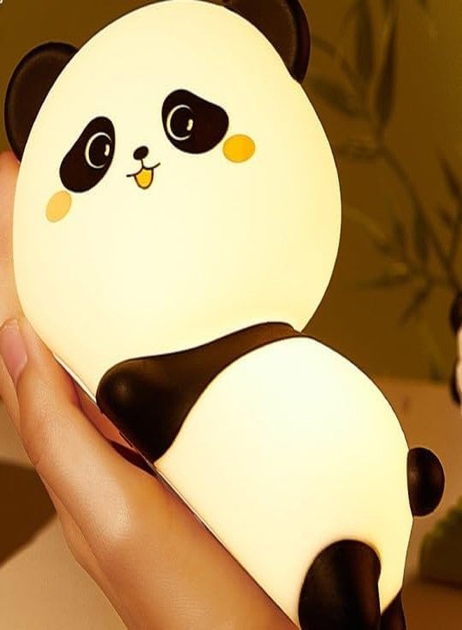 Blackzone Cute Night Light for Kids, Nursery | Silicone Night Light, LED Lamp, Room Decor, Gifts for Toddler Children Teenage Girls Valentine's Day (New Sleep Panda Night Lamp) - Image 4