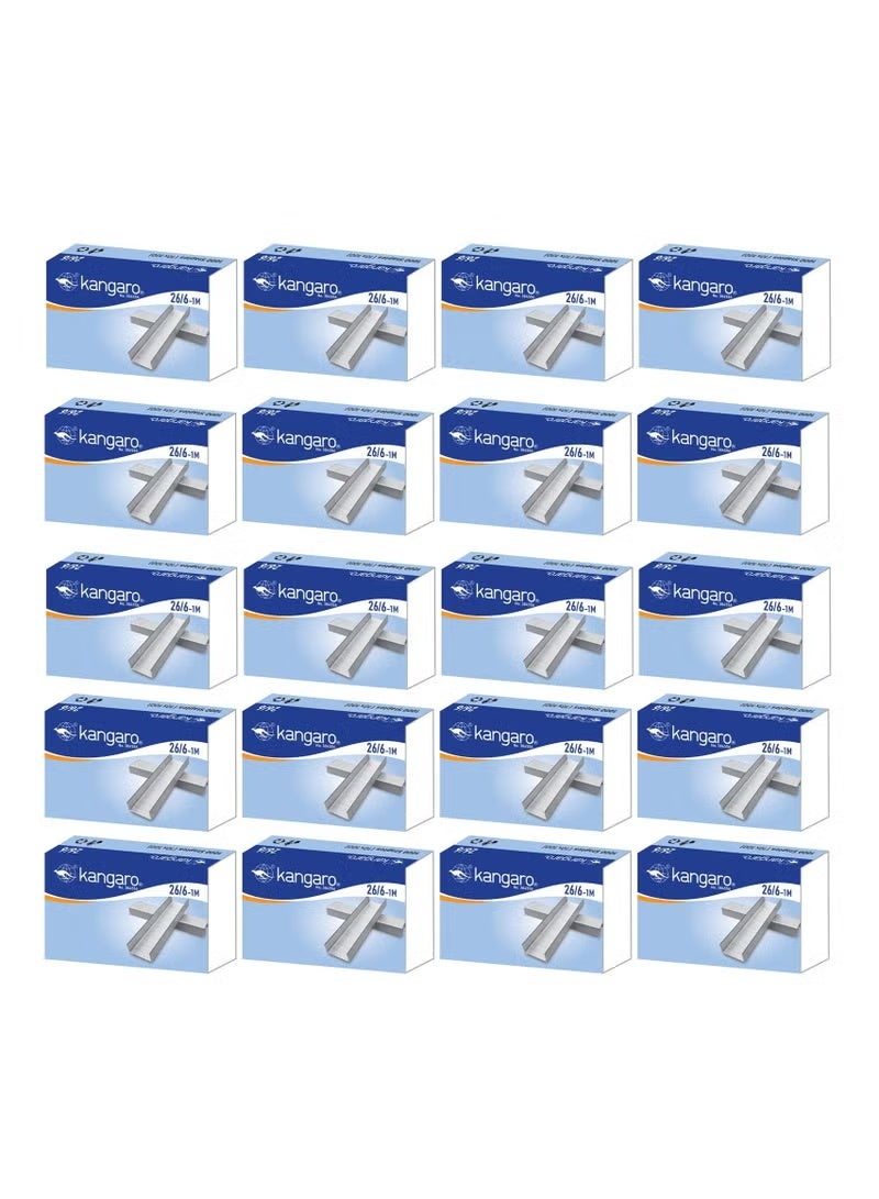 Kangaro 20-Pack 26/6 Size Staple Pin - Image 1