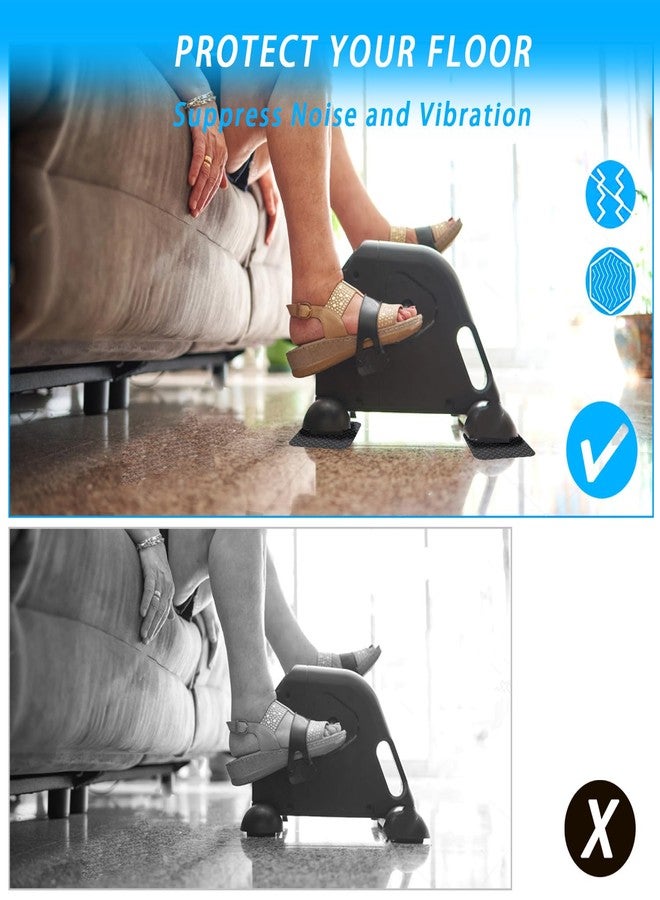 J Bryant Anti-Slip Equipment Mats for Under Desk Pedal Exerciser 4 Pack 4" x 4" x 0.2" Double-Sided Silicone Pads Durable Floor Protectors for Elliptical Machines Leg Exercisers Treadmills - Image 4