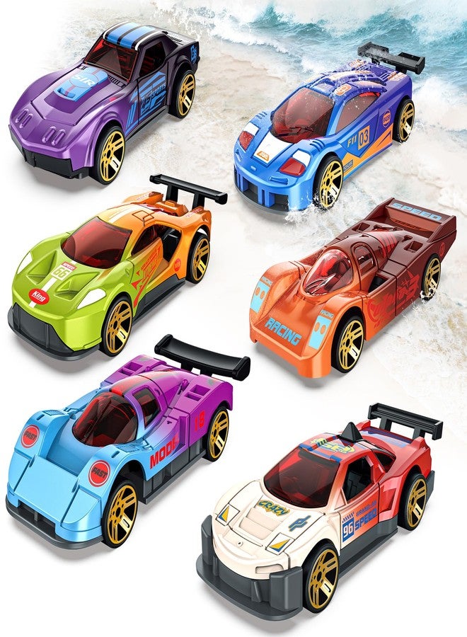 MACALOCA Color Changing Cars Toys Bath Toys for Kids Ages 1-3 4-8 Easter Basket Stuffers for Kids Grandkids Pool Water Toys Boys Birthday Easter Egg Fillers Car Sensory Die-Cast Toys - Image 1