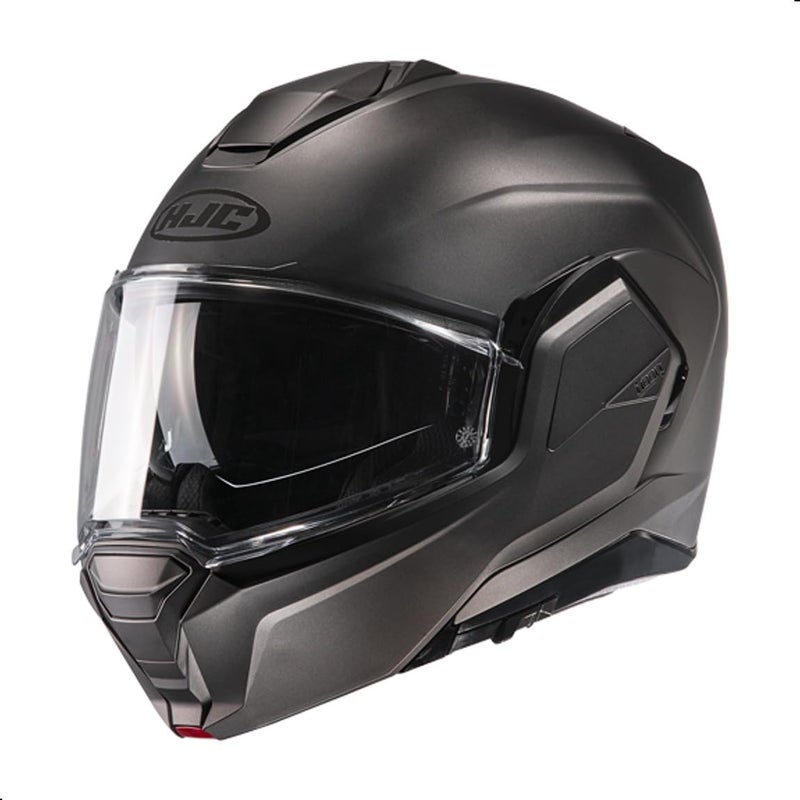 HJC i100 Solid Modular Motorcycle Helmet with HJ36 Pinlock Shield DOT Approved Semi Flat Titanium XLarge