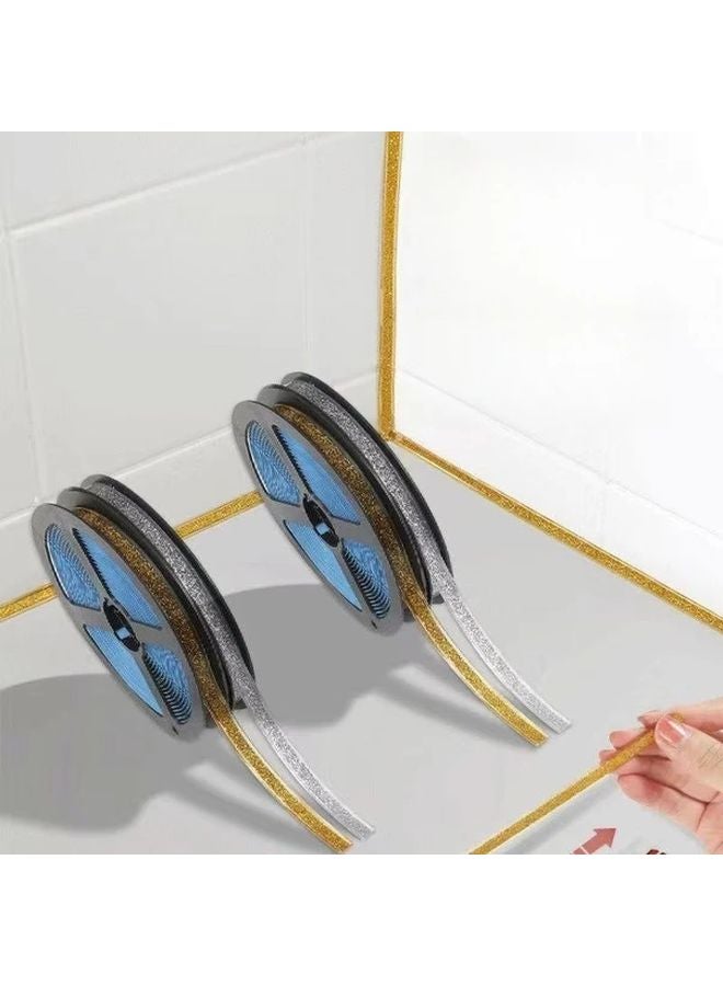 أبيض 5 متر مانع تسرب ذاتي اللصق مقاوم للماء لإصلاح فجوات بلاط المطبخ والحمام - Image 5