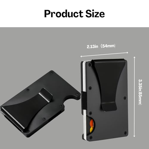 TecoKart® Slim Aluminum Card Wallet for Men | RFID Blocking Premium Credit Card Holder | Metal Minimalist Wallet with Expandable Backplate | Holds 10-12 Cards Plus Cash - Image 3