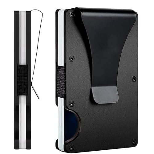 TecoKart® Slim Aluminum Card Wallet for Men | RFID Blocking Premium Credit Card Holder | Metal Minimalist Wallet with Expandable Backplate | Holds 10-12 Cards Plus Cash - Image 1