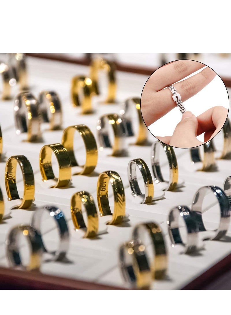 SYOSI Ring Gauge Set Ring Sizer Gauge Plastic Finger Measuring Belt, Jewelry Guard Sizer Measurement Adults Children Sizer Supplies, Spacer, Sizer, Fitter- Spiral Silicone Tightener 6Pcs  - Image 5