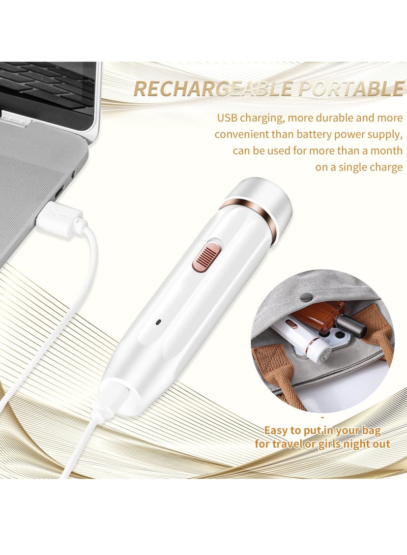 KASTWAVE Shaver for Women，Eyebrow Trimmer & Facial Hair Remover for Women, Bikini Trimmer , USB Rechargeable Shaver, Waterproof Electric Face Shaver for Women(White) - Image 3