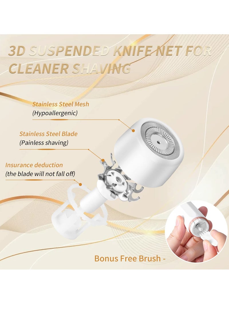 KASTWAVE Shaver for Women，Eyebrow Trimmer & Facial Hair Remover for Women, Bikini Trimmer , USB Rechargeable Shaver, Waterproof Electric Face Shaver for Women(White) - Image 4