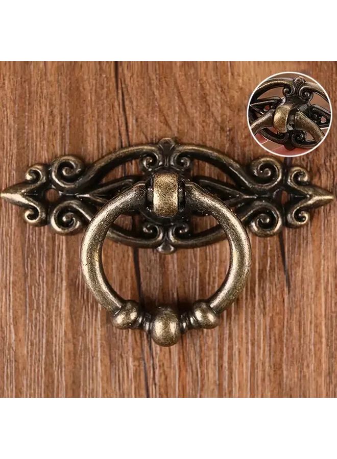 Golden Color Zinc Alloy Vintage Cabinet Drawer Pulls Handles Knobs 5pcs Set - Image 5