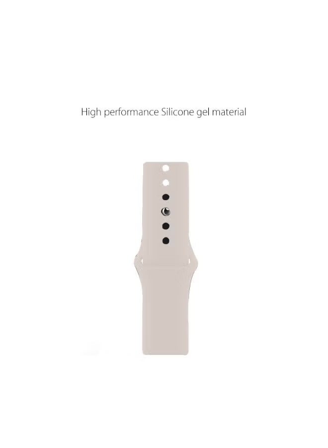 Smart Watch Apple Watchband 42MM/44MM/45MM/49MM Silicone Strap for Apple Watch All Series Starlight Cream - Image 4