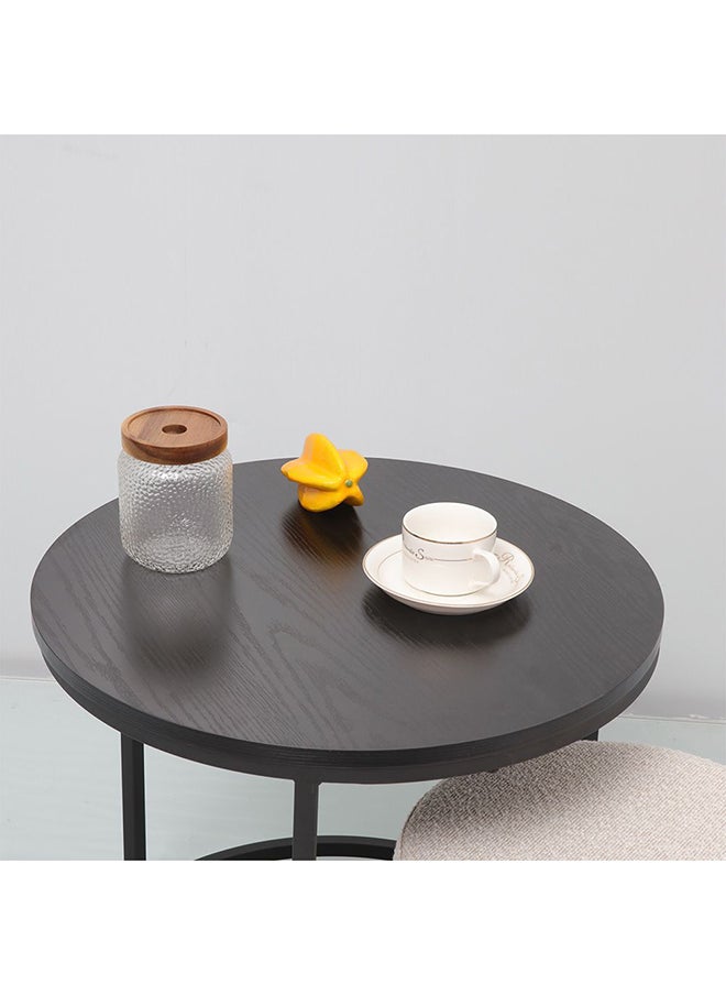 DANUBE HOME Myro Coffee Table +Stool Multifunctional Living Room Table Space Saving Center Table Modern Design Furniture For Home L 51x51x45 cm Black/White  - Image 2