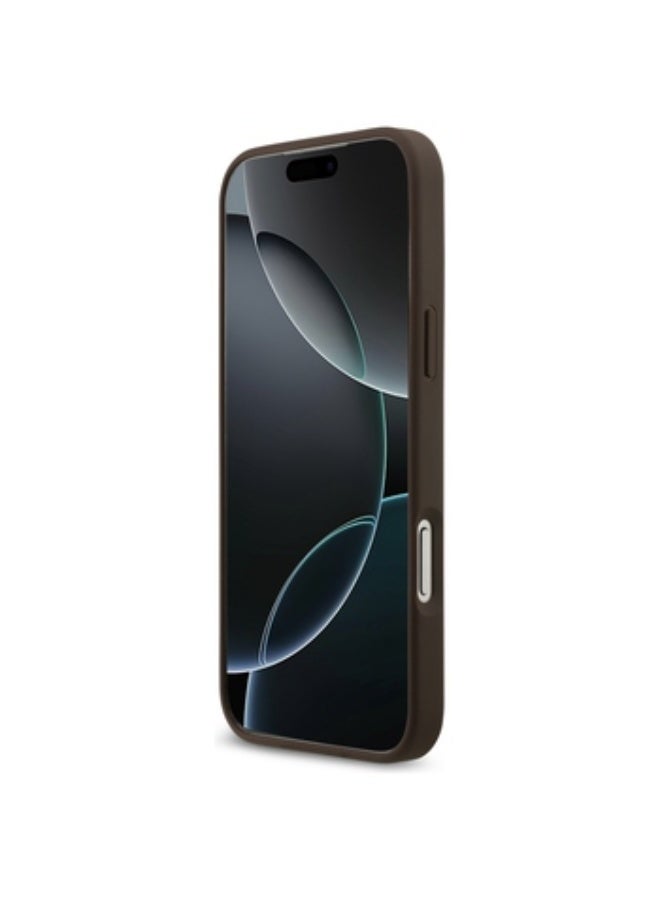 GUESS CASE GUESS 4G CIRCLE CLASSIC LOGO MAGSAFE FOR IPHONE 17 PRO MAX BROWN - Image 4