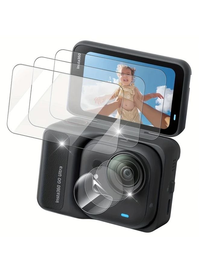 6Pcs 9H Tempered Glass Screen Protector For Insta360 Go Ultra HD Clear Scratch Resistant - Image 1