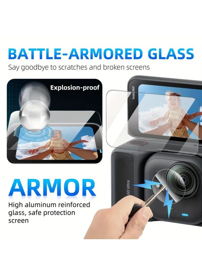 6Pcs 9H Tempered Glass Screen Protector For Insta360 Go Ultra HD Clear Scratch Resistant - Image 5