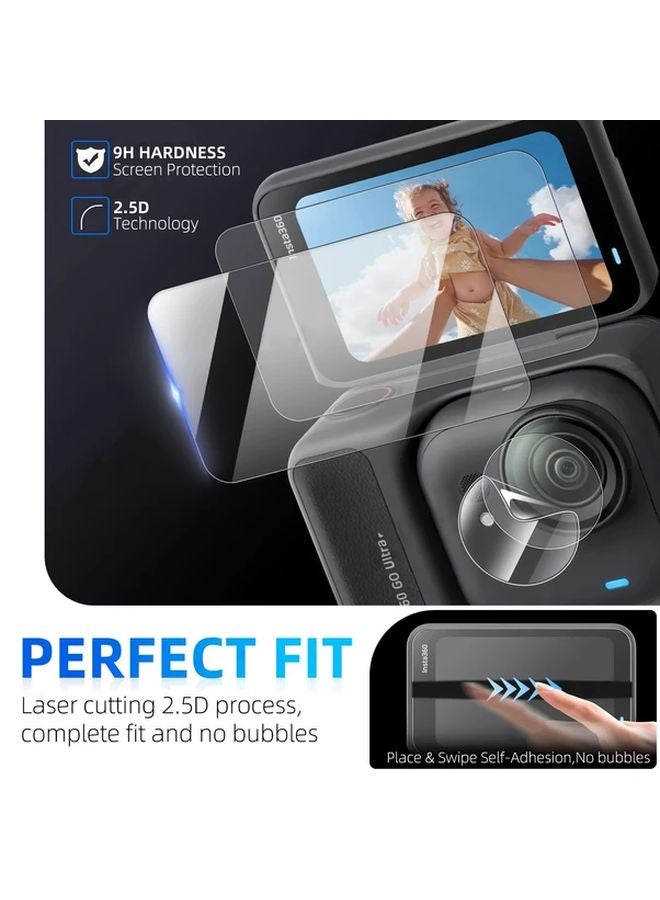 6Pcs 9H Tempered Glass Screen Protector For Insta360 Go Ultra HD Clear Scratch Resistant - Image 4