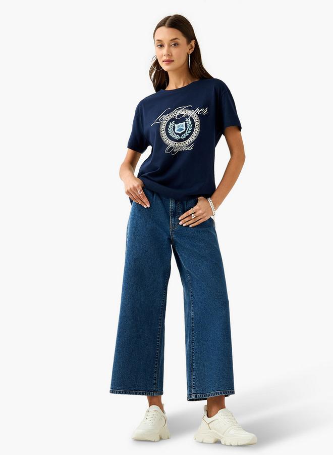 Lee Cooper Graphic Print T-shirt with Crew Neck - Image 2