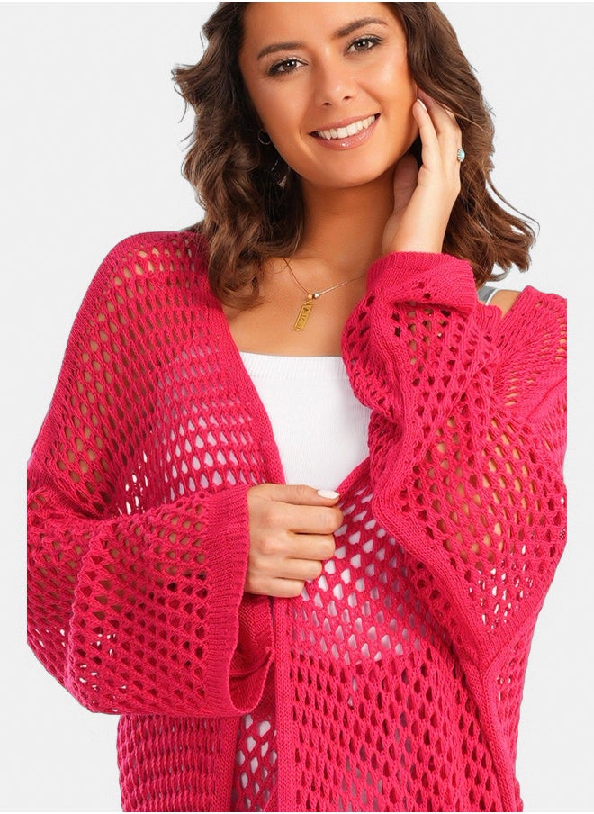 Clue Long Kimono with Fishnet Pattern  - Image 3