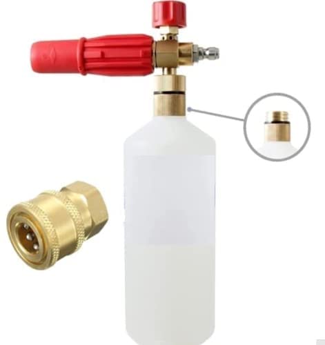 Generic Nirali Heavy Duty brass Foam Cannon Snow Lance With Brass neck and 14 Adapterconnector Car Washing Foam Gun Bottle  - Image 2
