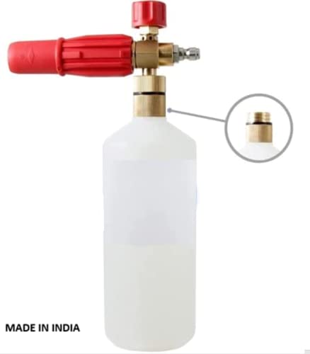 Generic Nirali Heavy Duty brass Foam Cannon Snow Lance With Brass neck and 14 Adapterconnector Car Washing Foam Gun Bottle  - Image 3