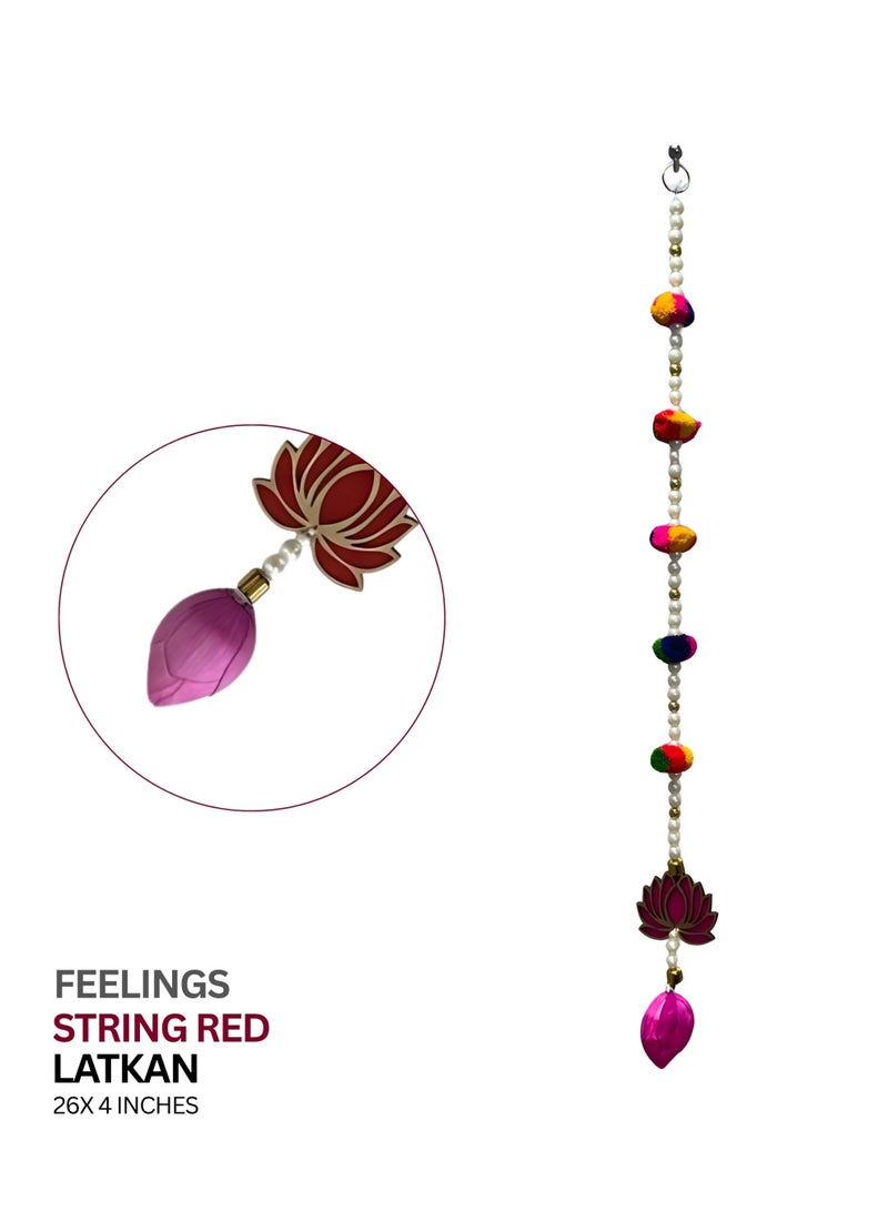 String Toran – 26×4 Inches Multicolor , assorted colors - Image 1