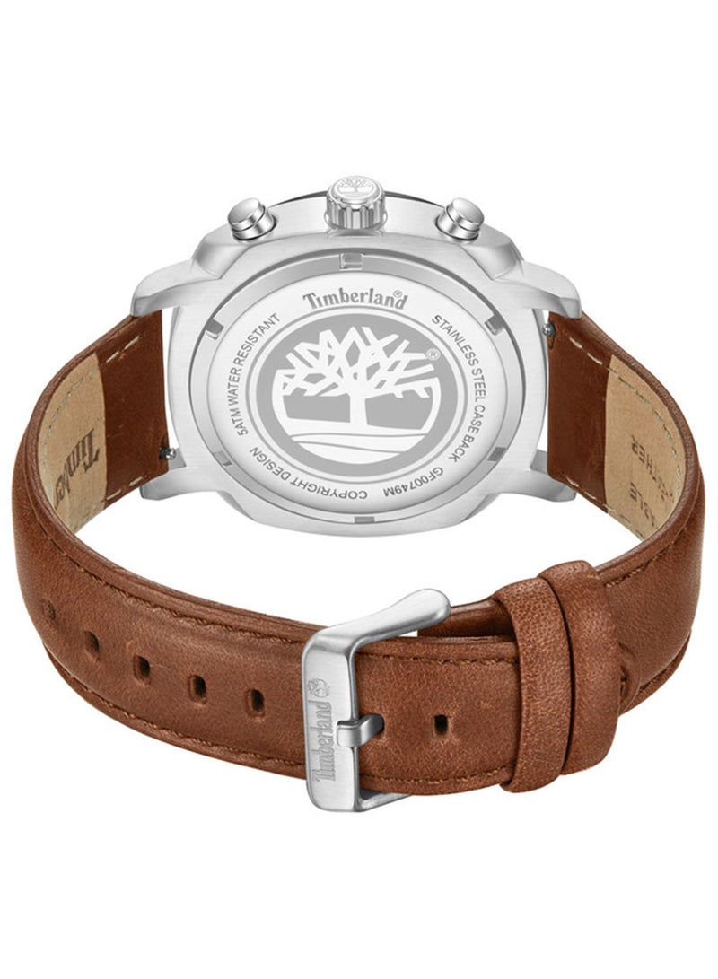 Timberland Men Henniker II Black Dial Leather Strap Multifunction Watch for Men, 46mm - Image 3