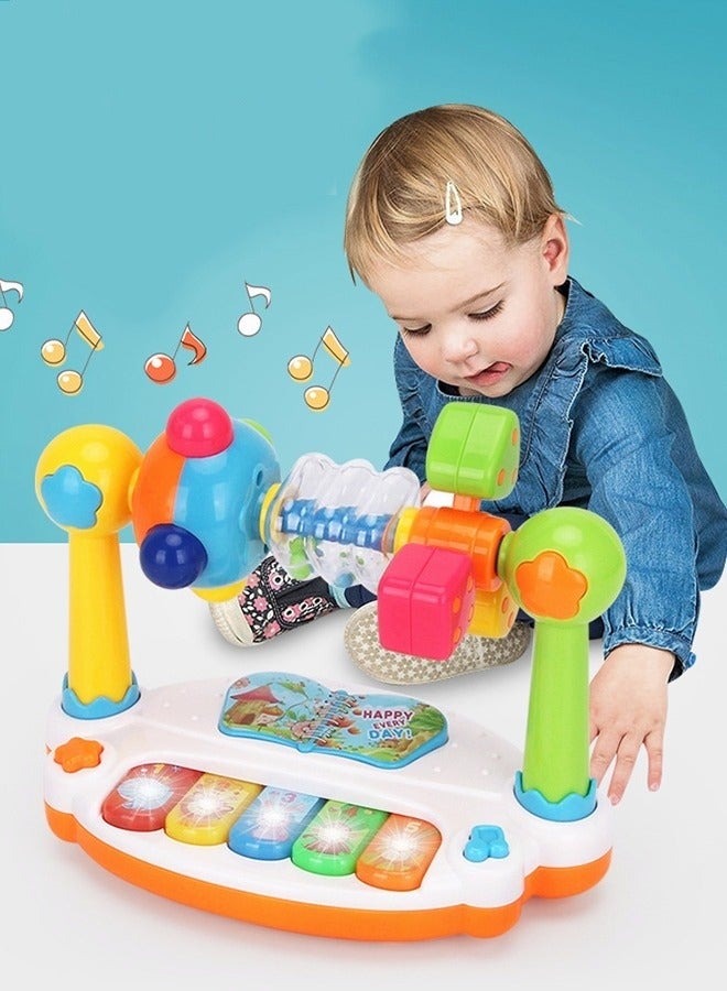 ميكسد لعبة موسيقية للأطفال ، لوحة مفاتيح موسيقية ، مجموعة البيانو ، لعبة تعليمية مضيئة ، ألعاب مونتيسوري التعليمية المبكرة للأطفال الصغار ، أعياد ميلاد الأولاد والبنات - Image 1