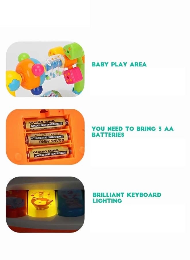 ميكسد لعبة موسيقية للأطفال ، لوحة مفاتيح موسيقية ، مجموعة البيانو ، لعبة تعليمية مضيئة ، ألعاب مونتيسوري التعليمية المبكرة للأطفال الصغار ، أعياد ميلاد الأولاد والبنات - Image 4