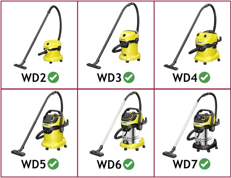 SPARES2GO Car Cleaning Valet Kit with Long Flexible Crevice Tool for Karcher Vacuum Cleaner (35mm) - Image 3