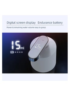 SYOSI Portable Automatic Mouthwash Dispenser, Rechargeable Mouth Wash Pump Cup Digital Display Mouthwash Container Bottle, with 4-Level Dispensing Power, Smart Touch Control for Bathroom Caravans Travel  - Image 2