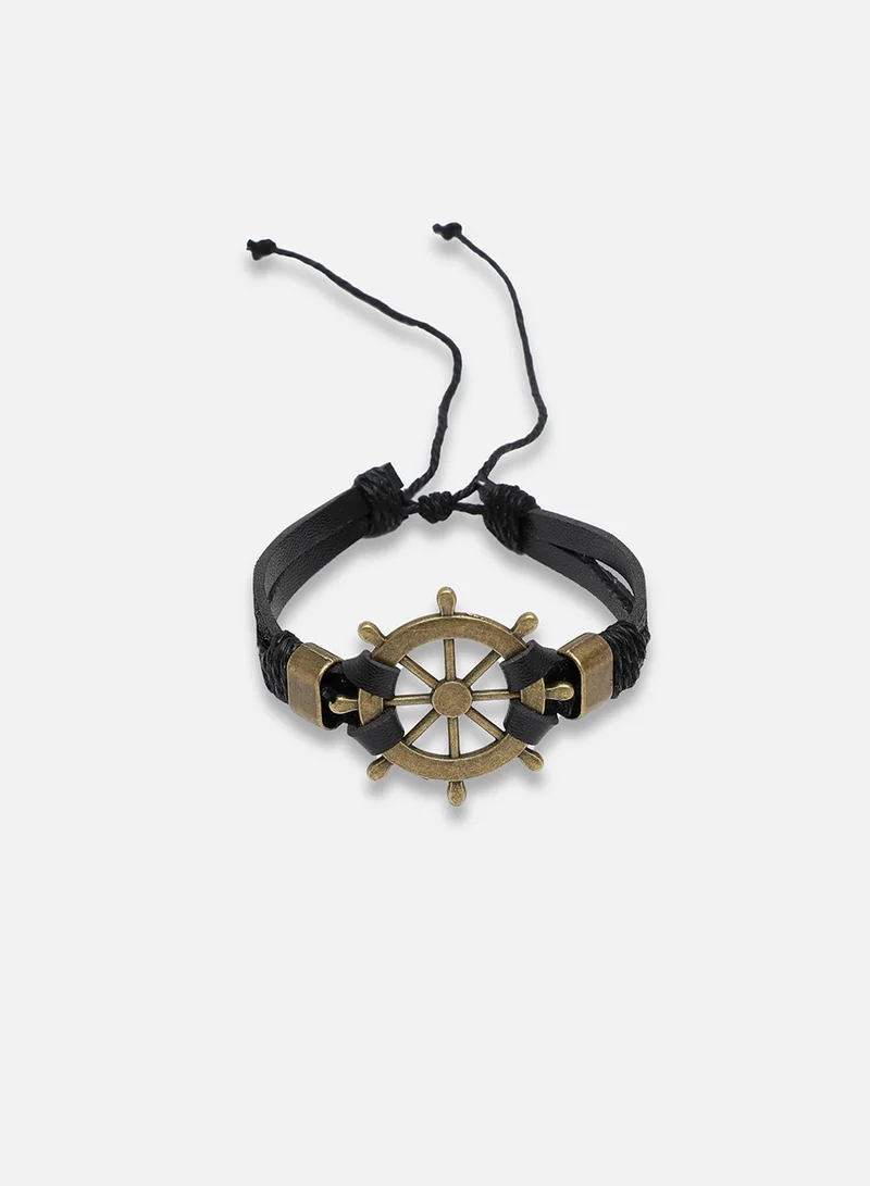 SOHI Trendy Casual Pu Leather Designer Artificial Bracelet Jewellery
