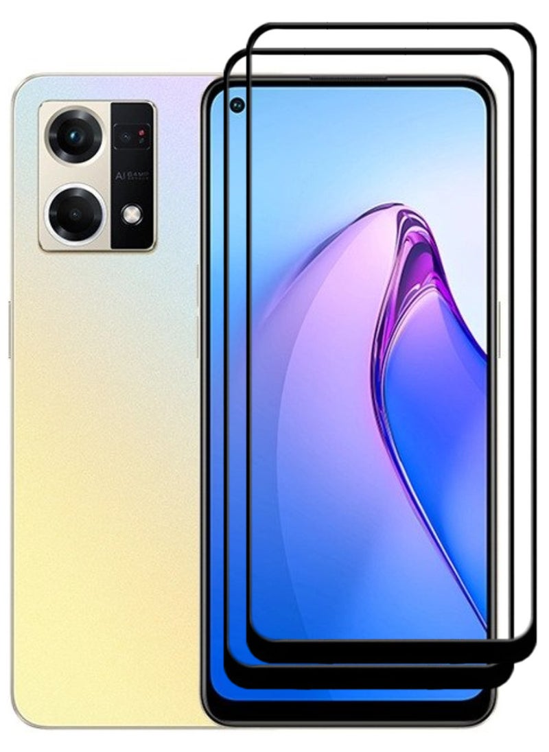 ACLIX 2 Pieces Antistatic ESD Dustproof Premium Quality High Definition Tempered Glass Screen Protector Designed For Oppo Reno8 4G - Image 1