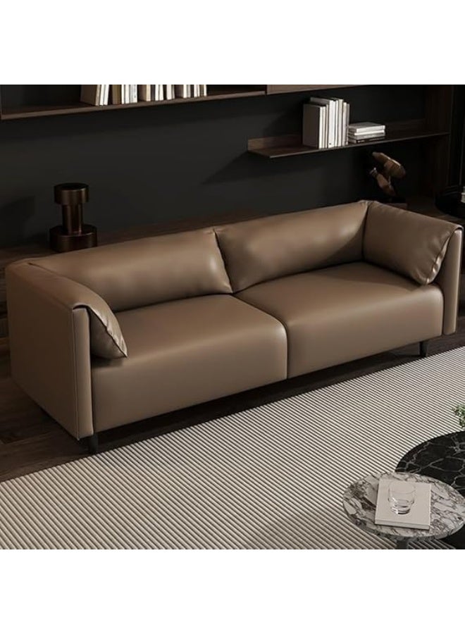 Ripple FURNITURE UAE Homes Trendy Loveseat for Drawing Room, Solid Color, with Cushion Back (Brown) - Image 1